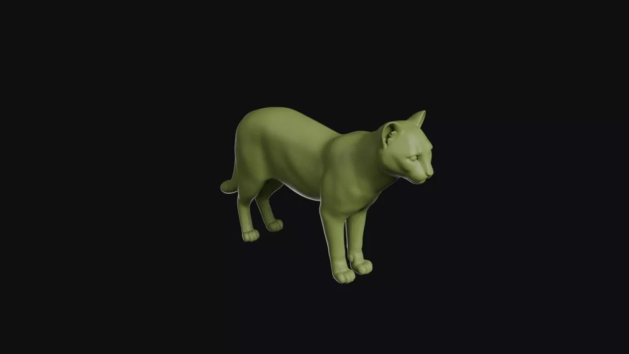 Pampas Cat 3D print model