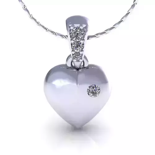 Cute One Stone Diamond Pendant