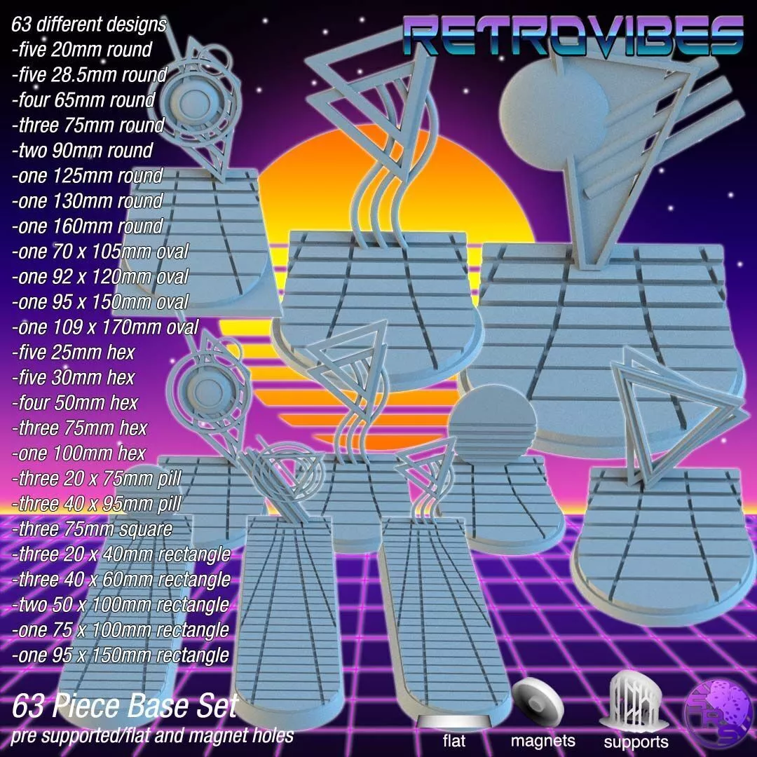 Retrowave Bases Expansion 3D print model