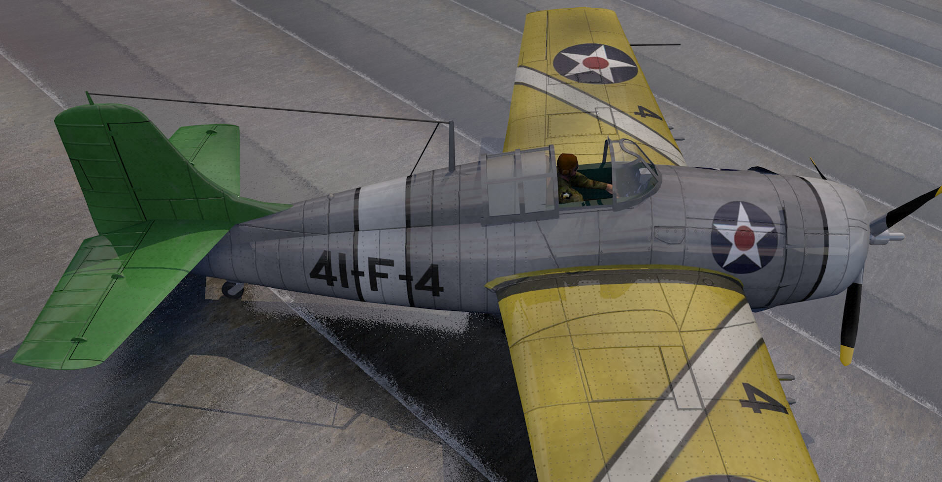 Grumman F4F-3 Wildcat 3D model_4