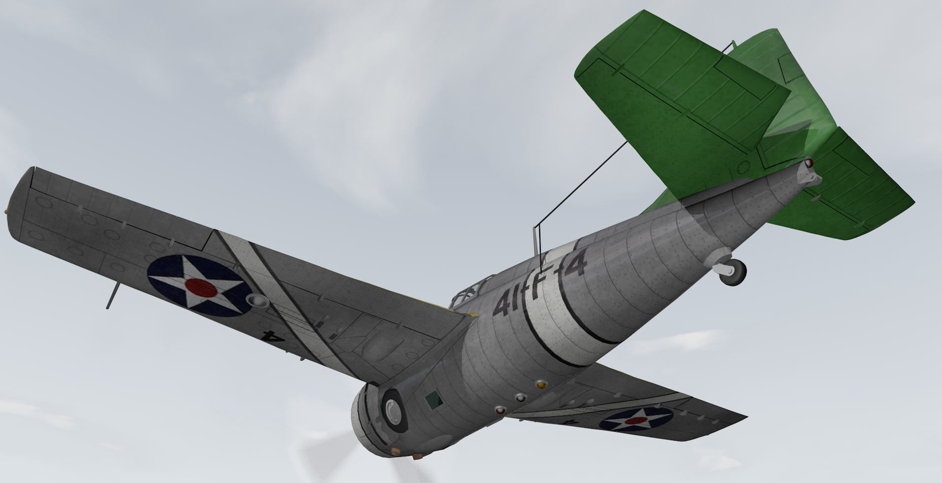 Grumman F4F-3 Wildcat 3D model_12
