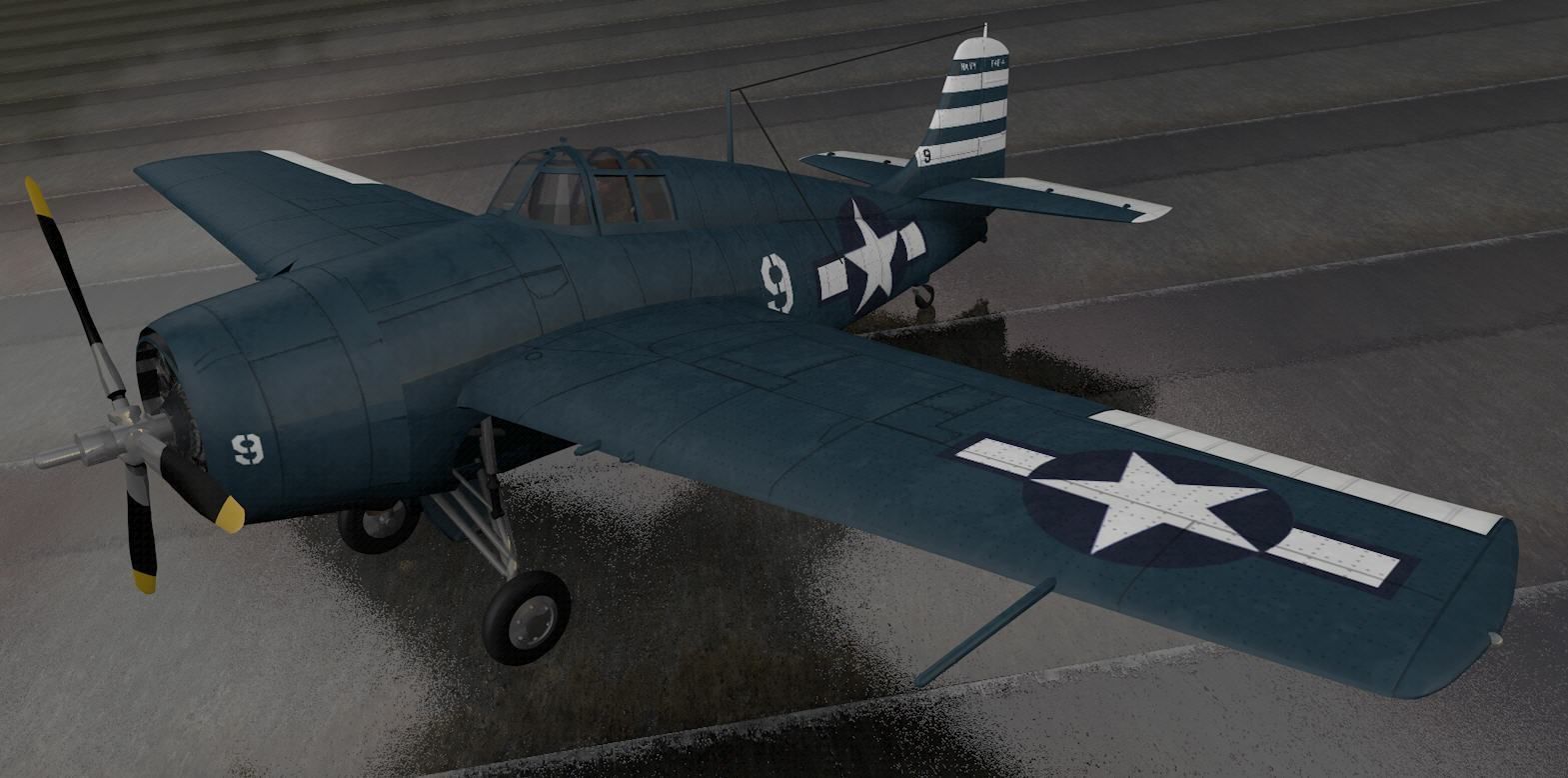 Grumman F4F-3 Wildcat 3D model_3