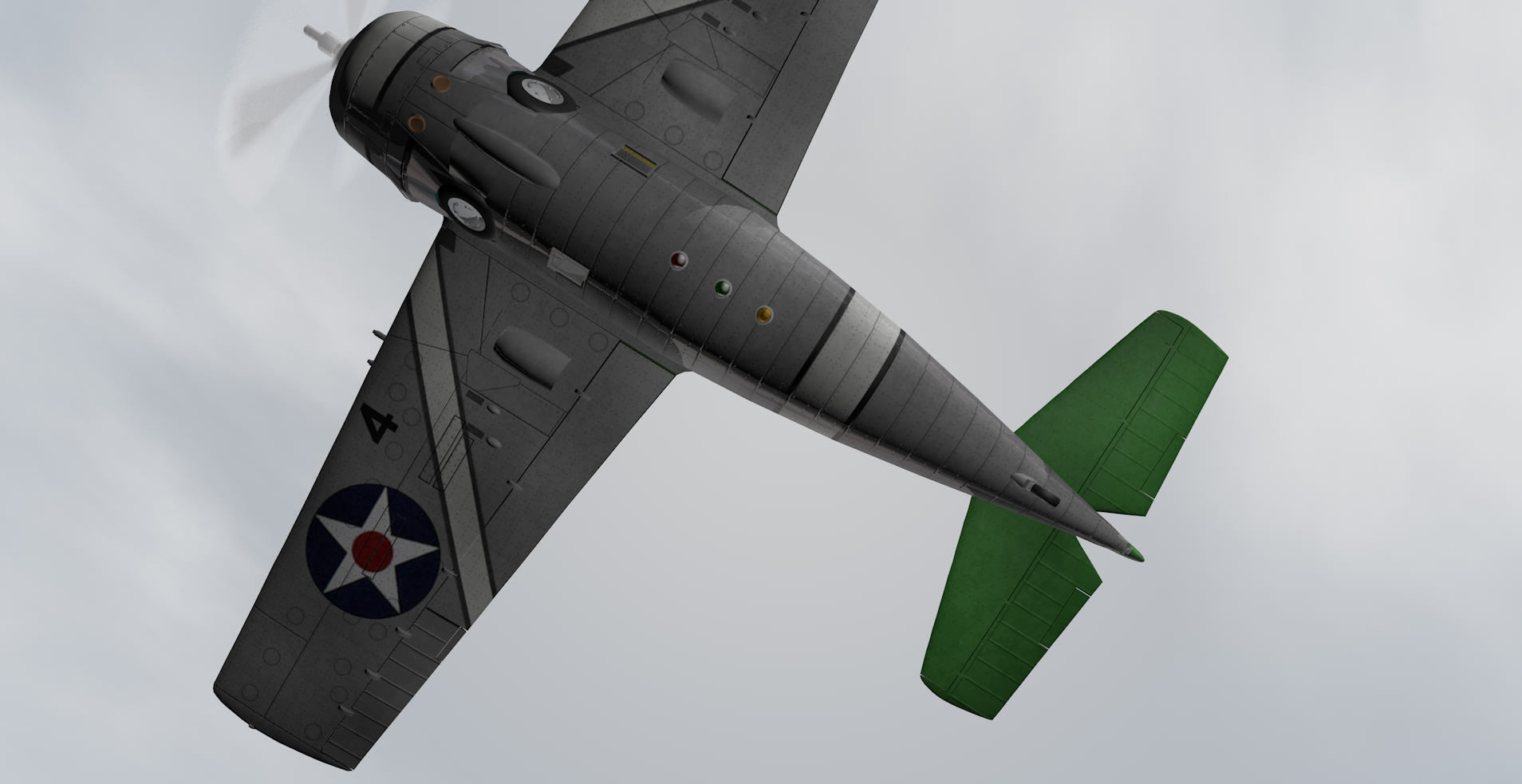 Grumman F4F-3 Wildcat 3D model_14