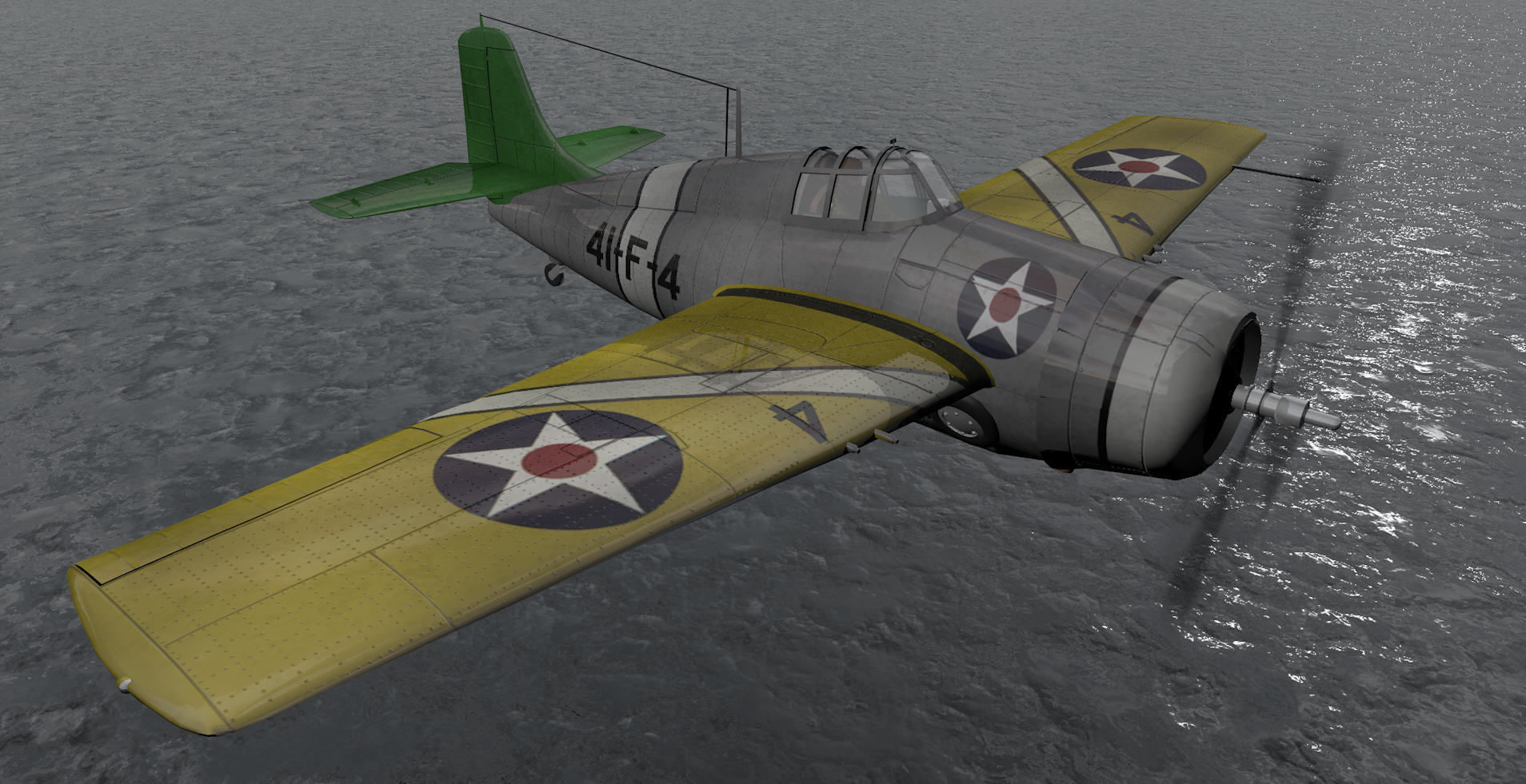 Grumman F4F-3 Wildcat 3D model_11