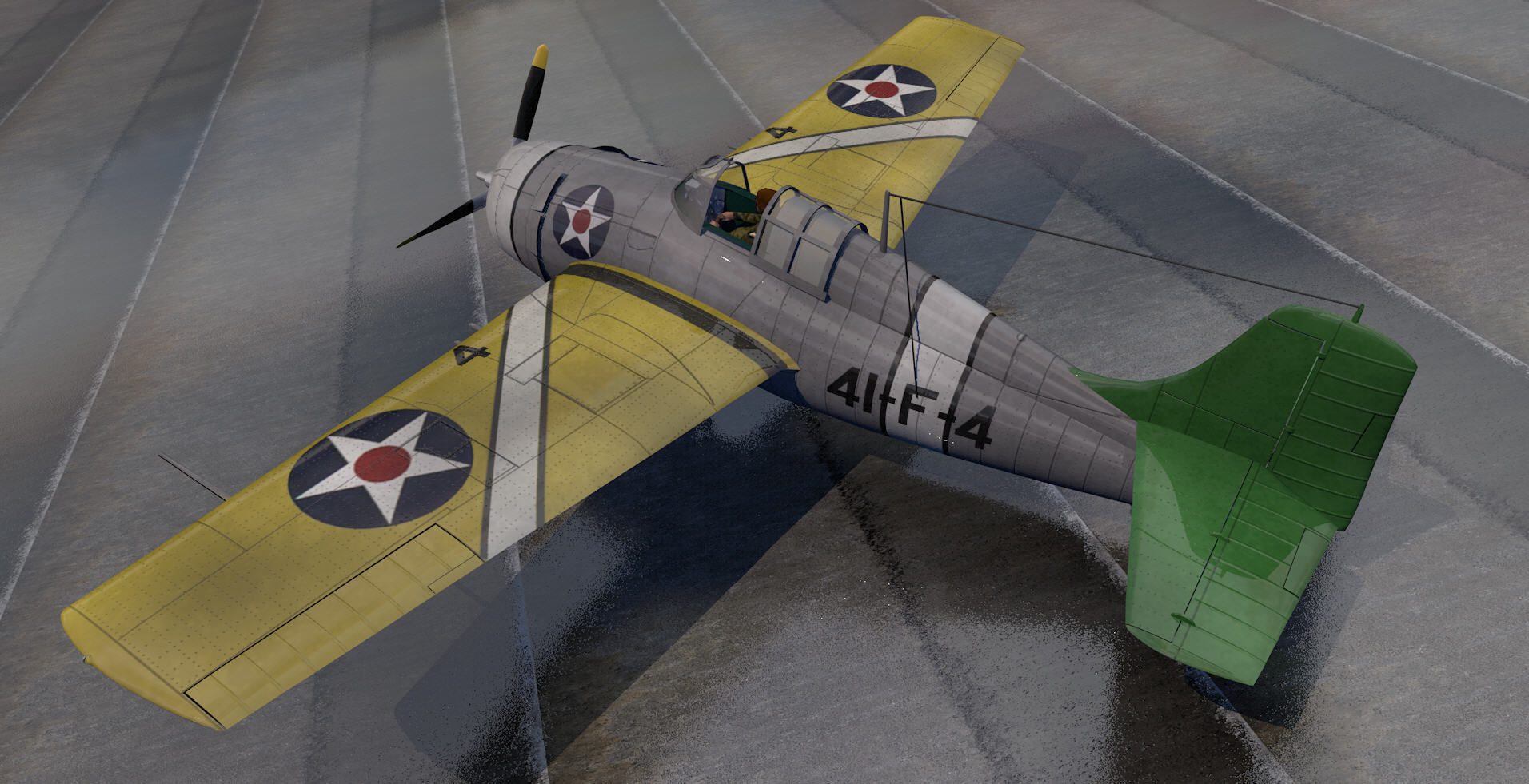 Grumman F4F-3 Wildcat 3D model_10