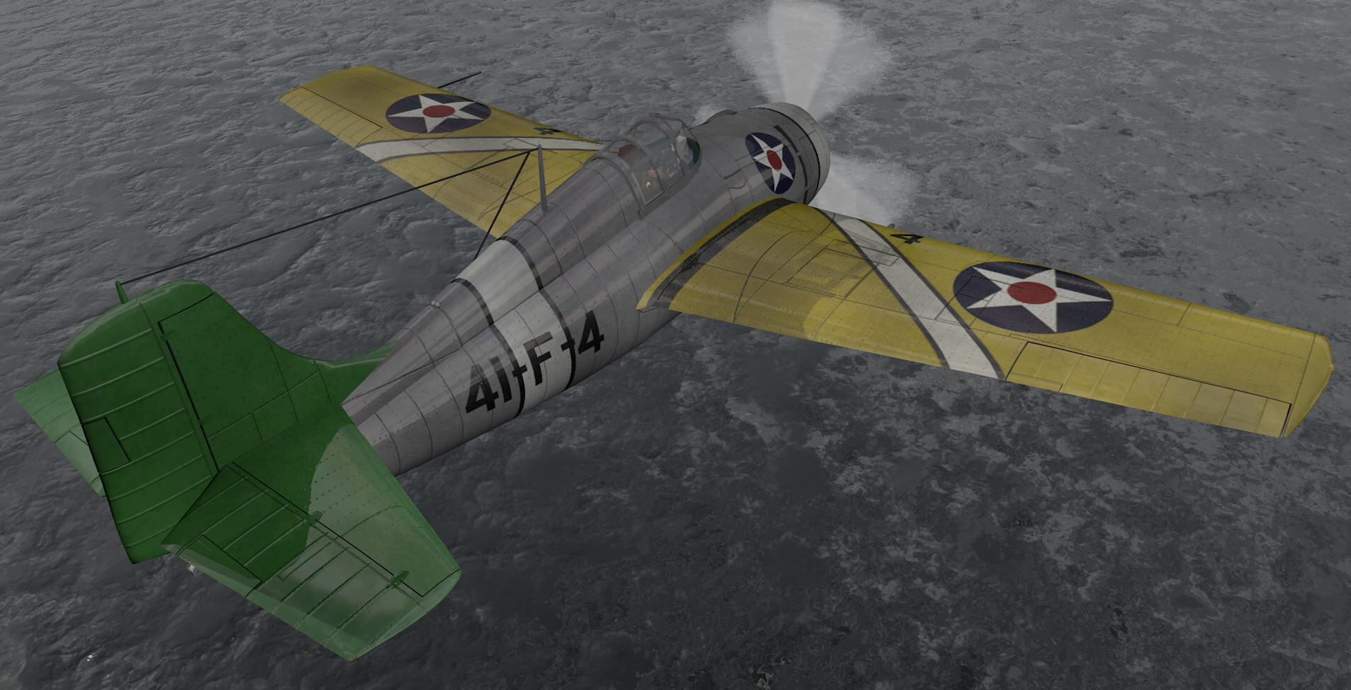 Grumman F4F-3 Wildcat 3D model_8