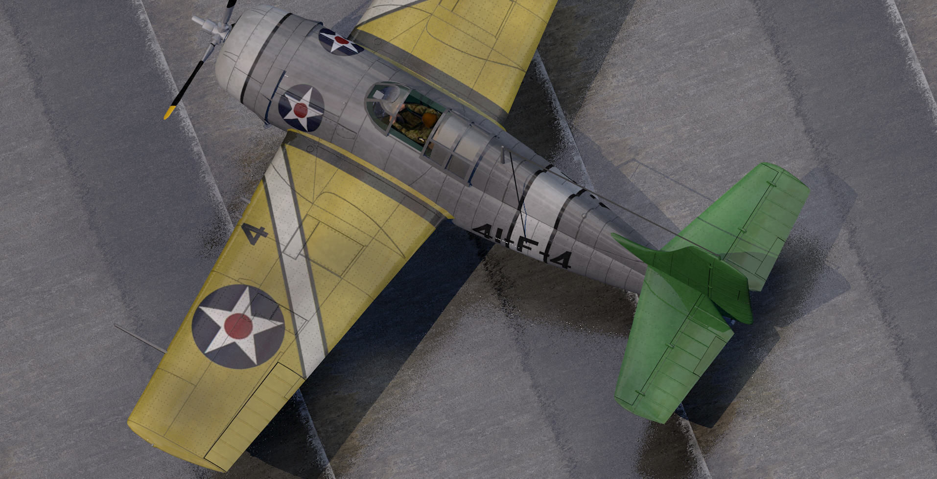Grumman F4F-3 Wildcat 3D model_9