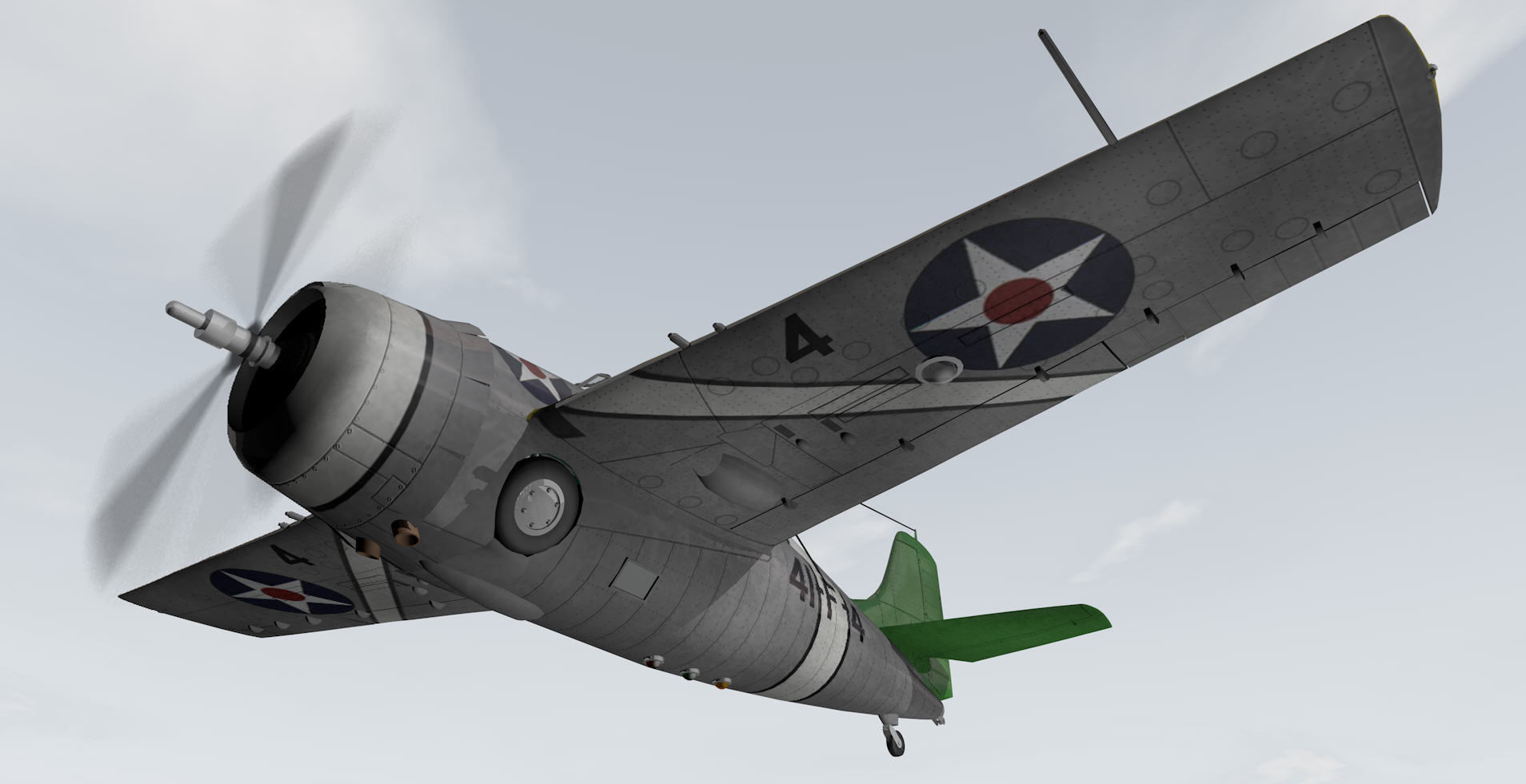 Grumman F4F-3 Wildcat 3D model_13