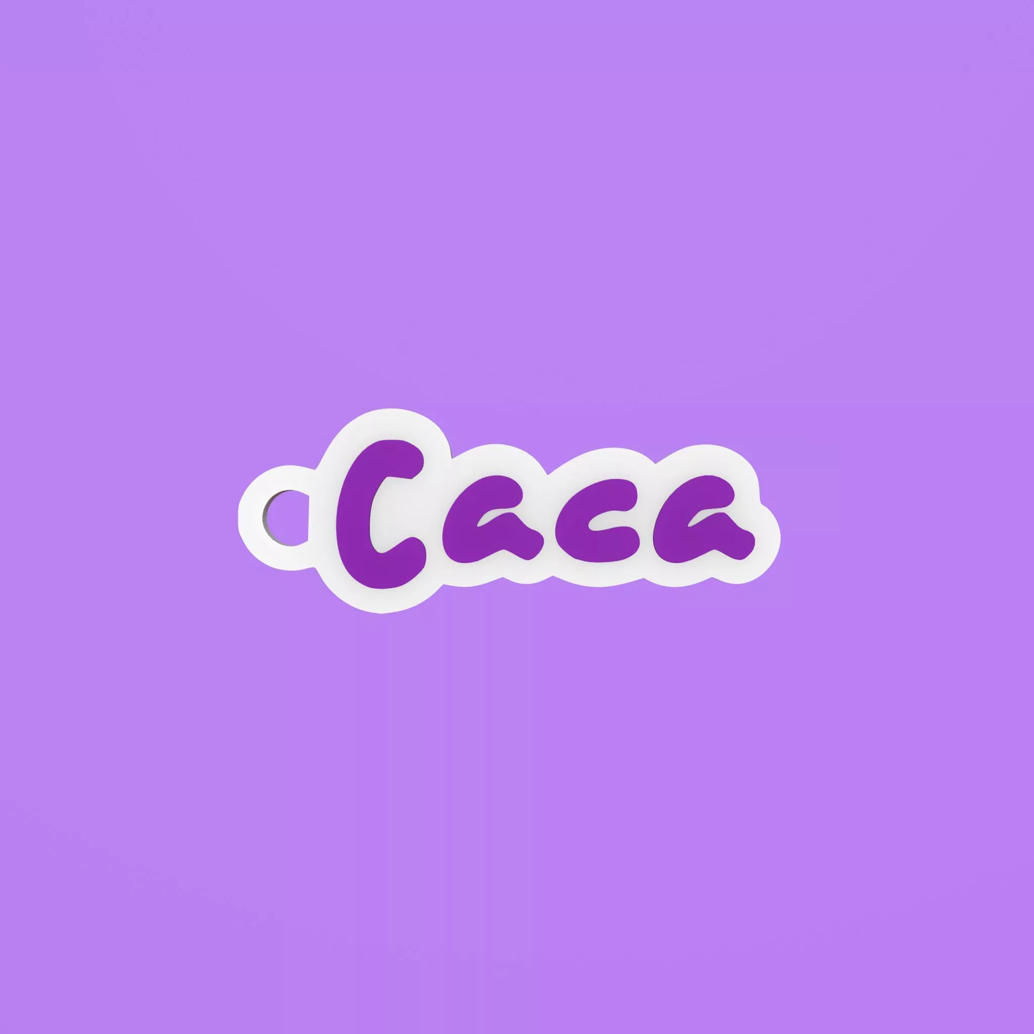 Caca Custom Name Tag Keychain for 3D Printing 3D print model