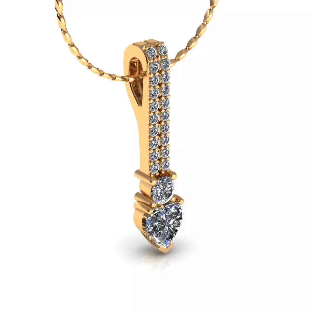 Sotlitaire Pendant 3D print model_0