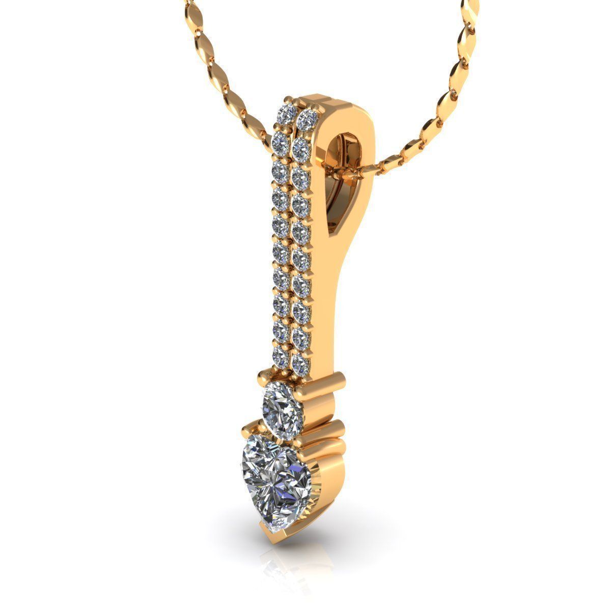 Sotlitaire Pendant 3D print model_4