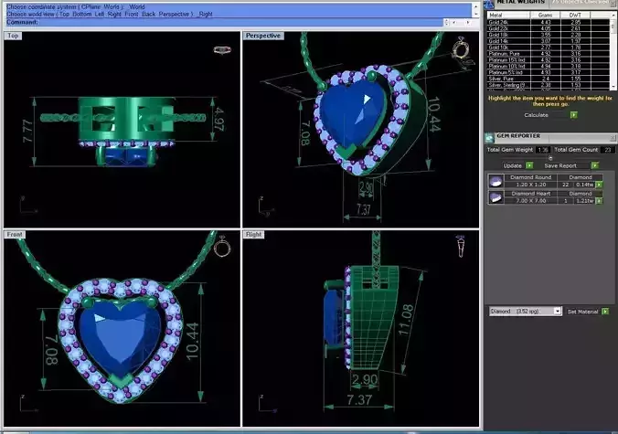 Love Sub Stone Pendant