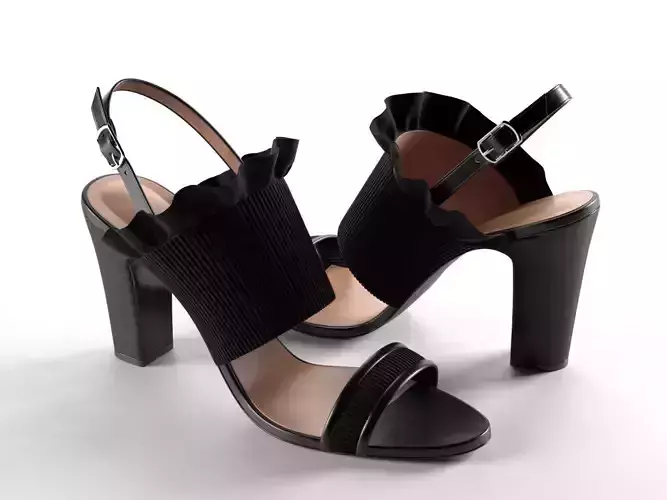Black Heeled Sandals