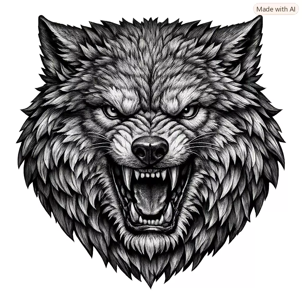 wolf head 3d model 3D print model