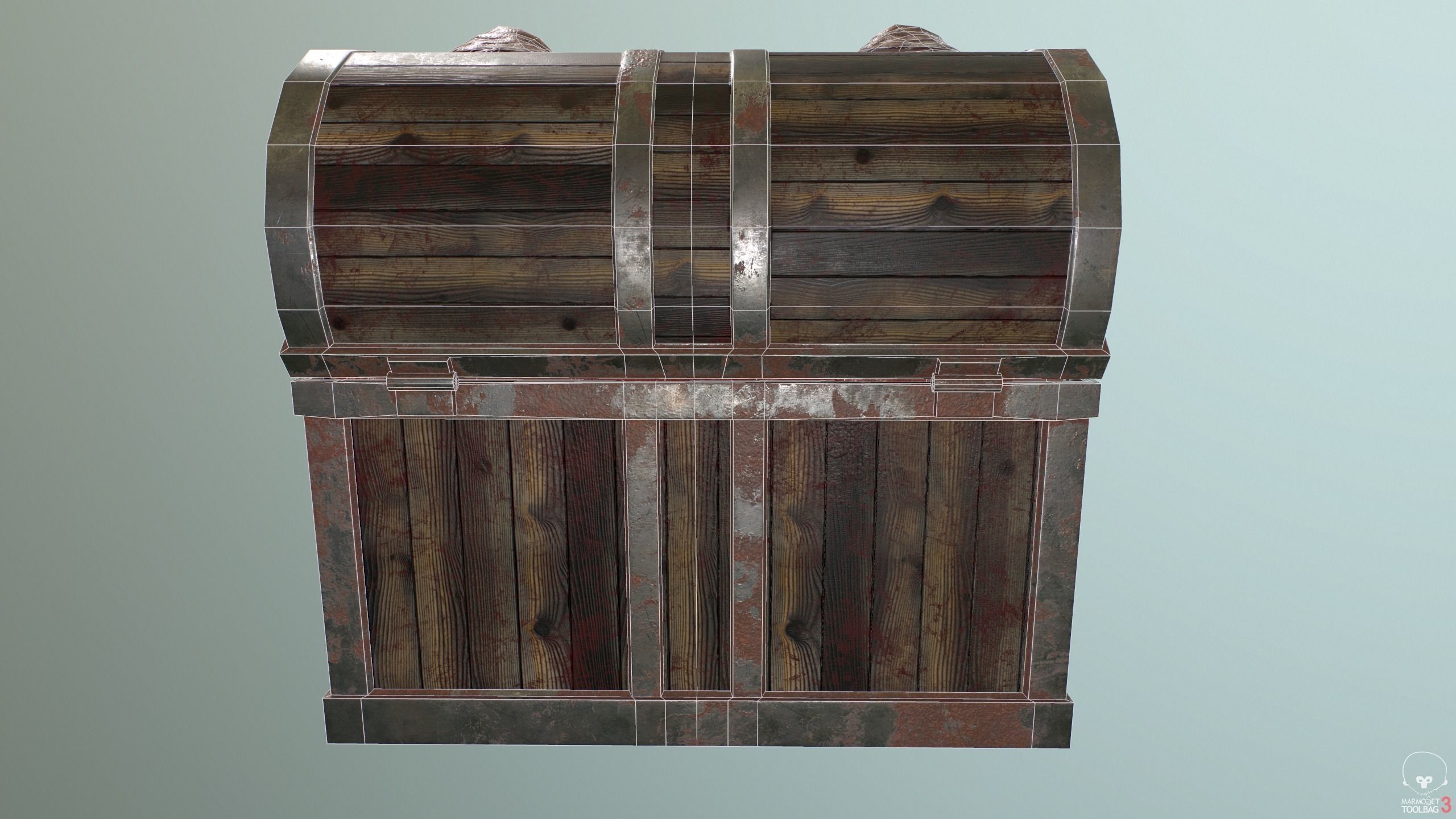 Monster chest PBR Low-poly 3D model_8