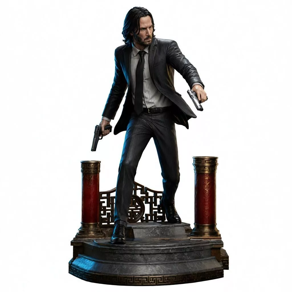 John Wick Character STL 3D print model