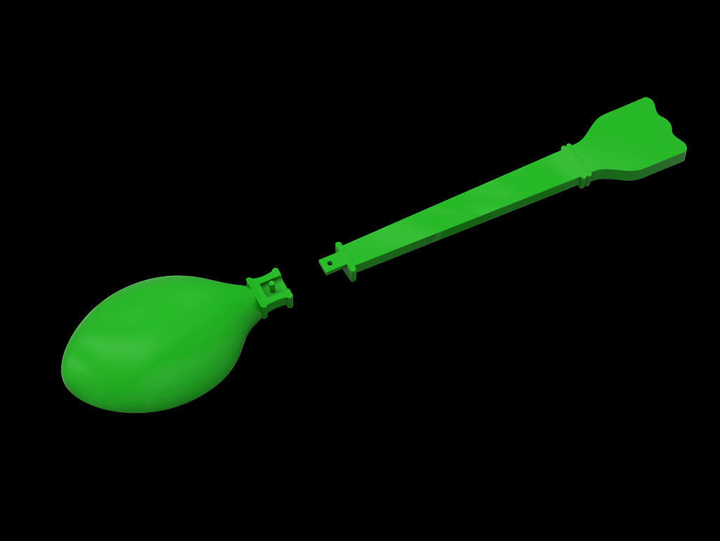 Spoon 3 gold 3D print model_8