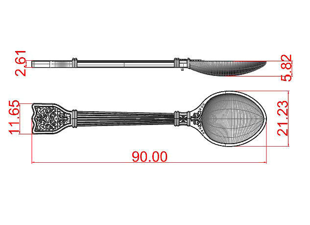 Spoon 3 gold 3D print model_9