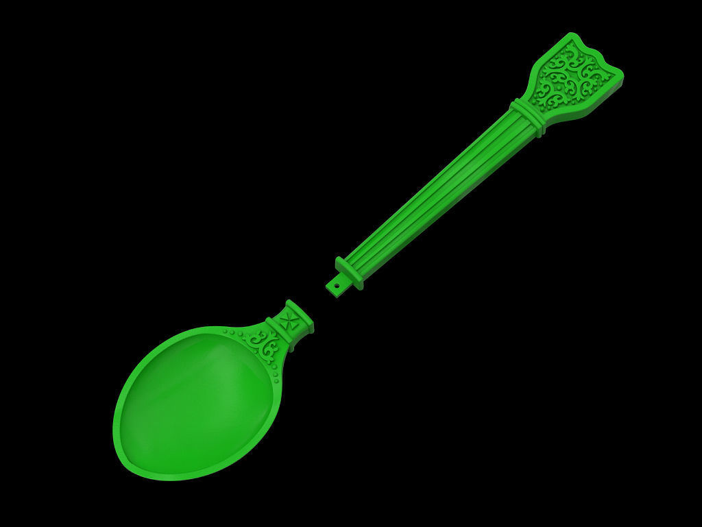 Spoon 3 gold 3D print model_7