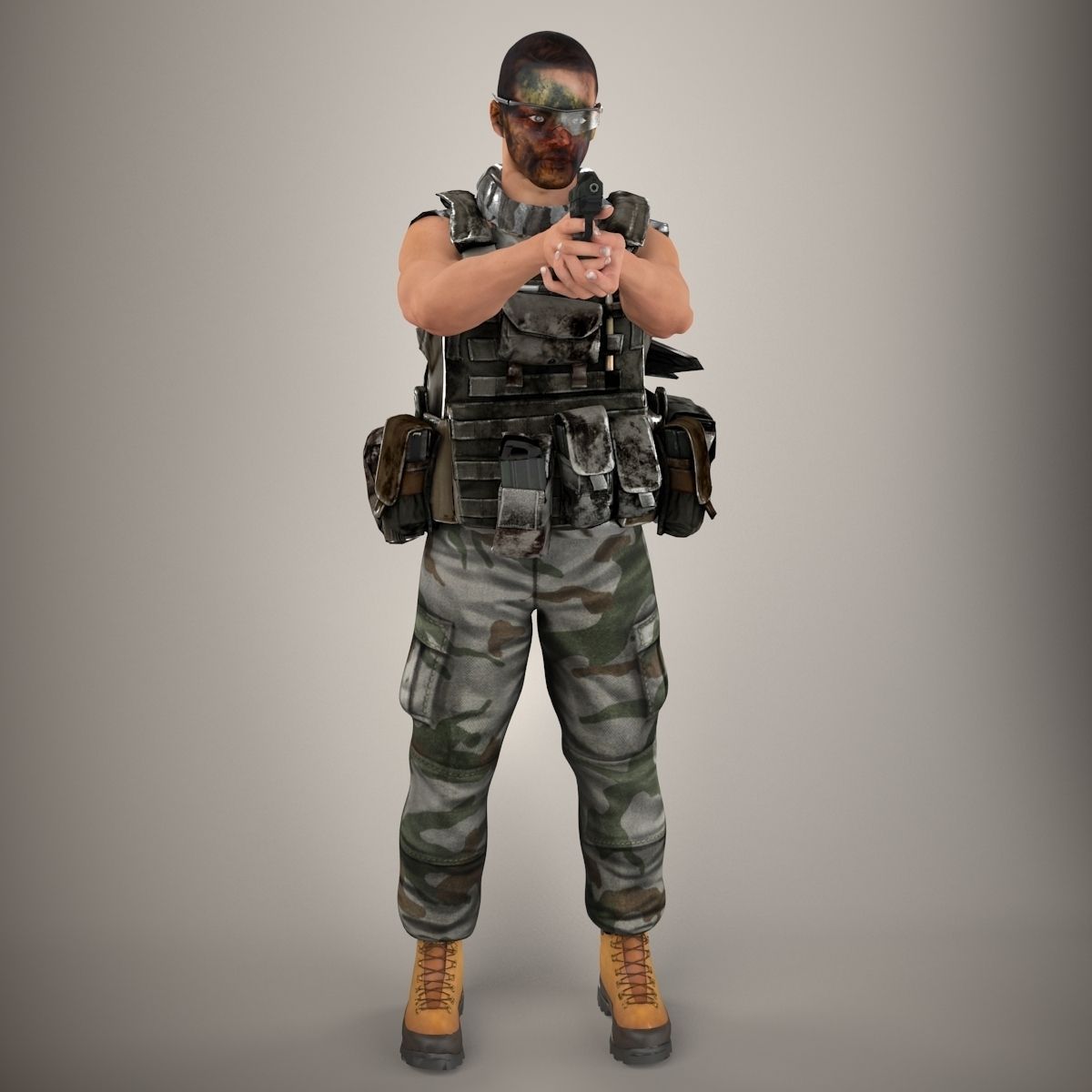 Ultimate Rigged Soldier 3D model_3