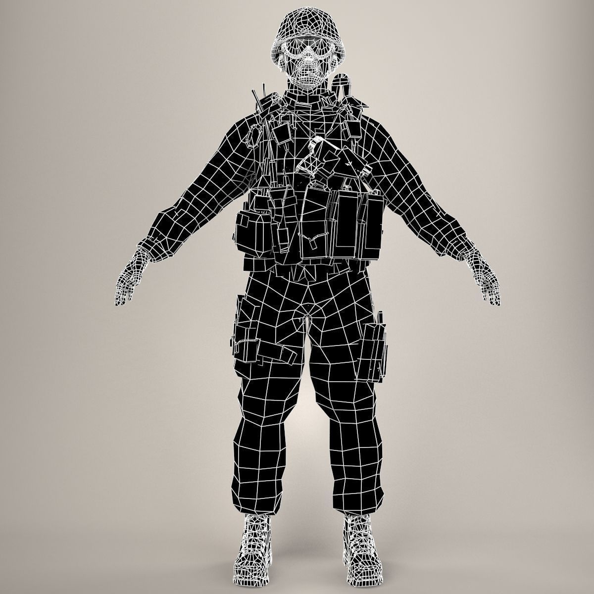 Ultimate Rigged Soldier 3D model_25
