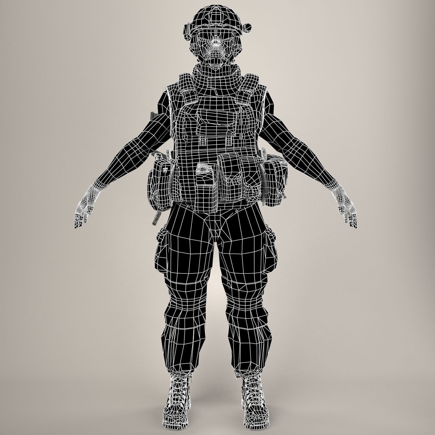 Ultimate Rigged Soldier 3D model_22