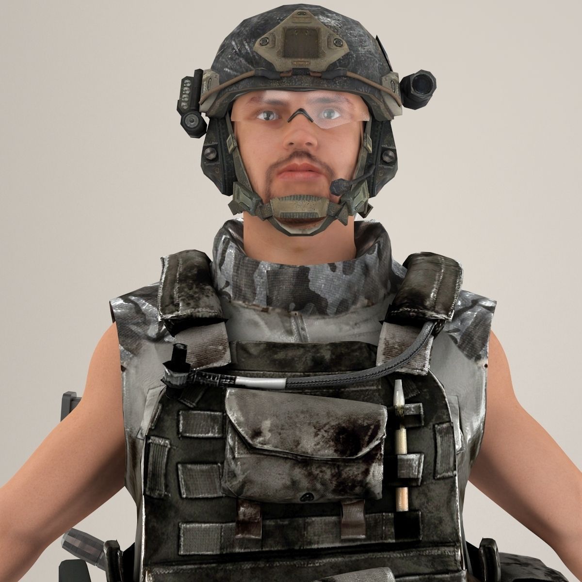 Ultimate Rigged Soldier 3D model_16