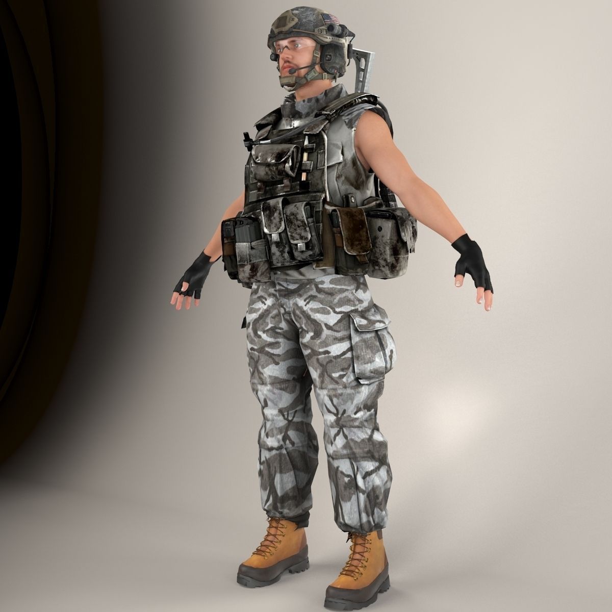 Ultimate Rigged Soldier 3D model_13