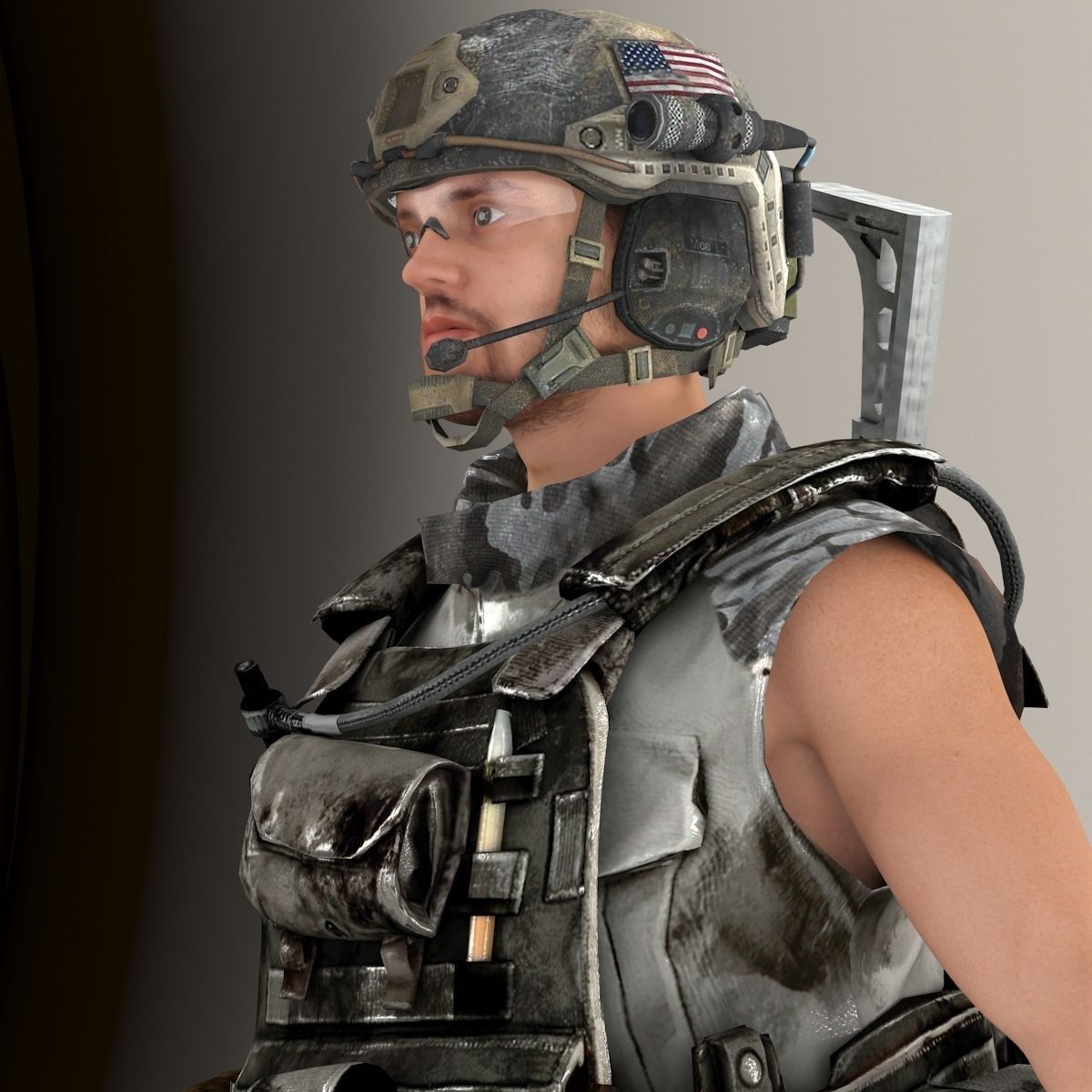 Ultimate Rigged Soldier 3D model_15