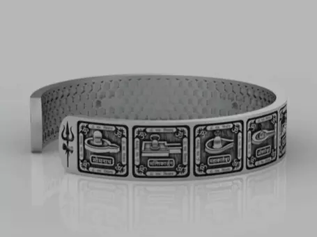 12 Jyotirlinga Sacred Temple Kada Bangle 3D print model