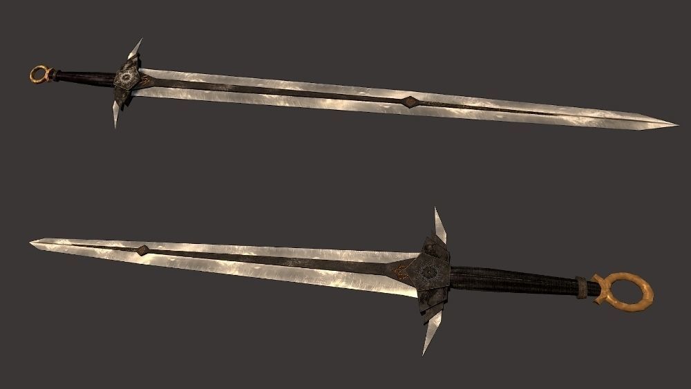 Aegydian Fantasy Weapon Set Low-poly 3D model_1
