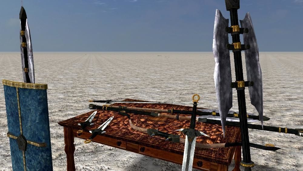 Aegydian Fantasy Weapon Set Low-poly 3D model_3