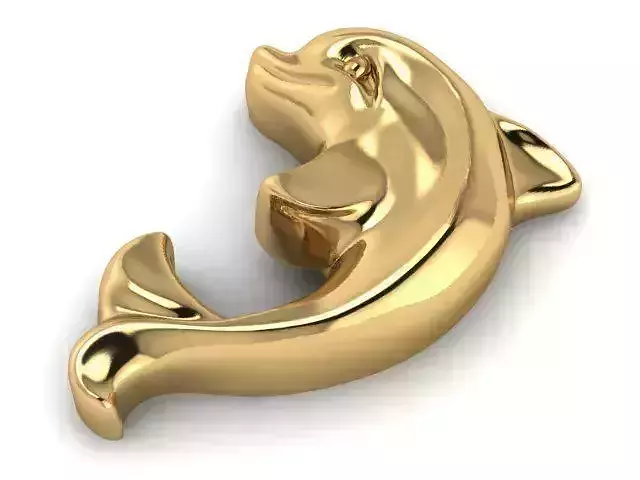 Pendant gold dolphin charm