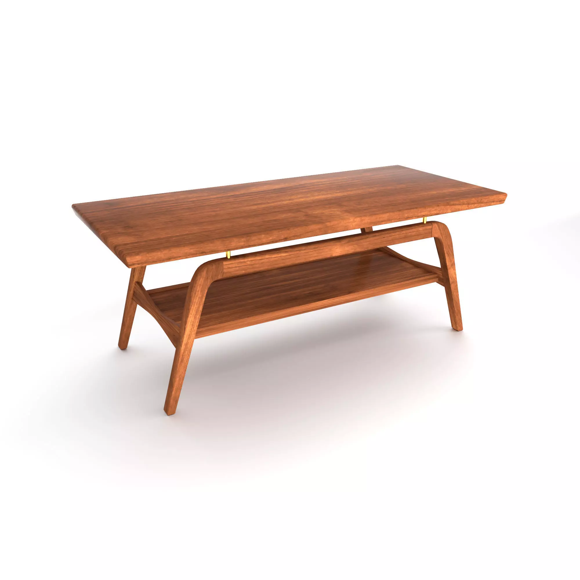 Coffee Table Mid Century 02 Low-poly 3D model_0