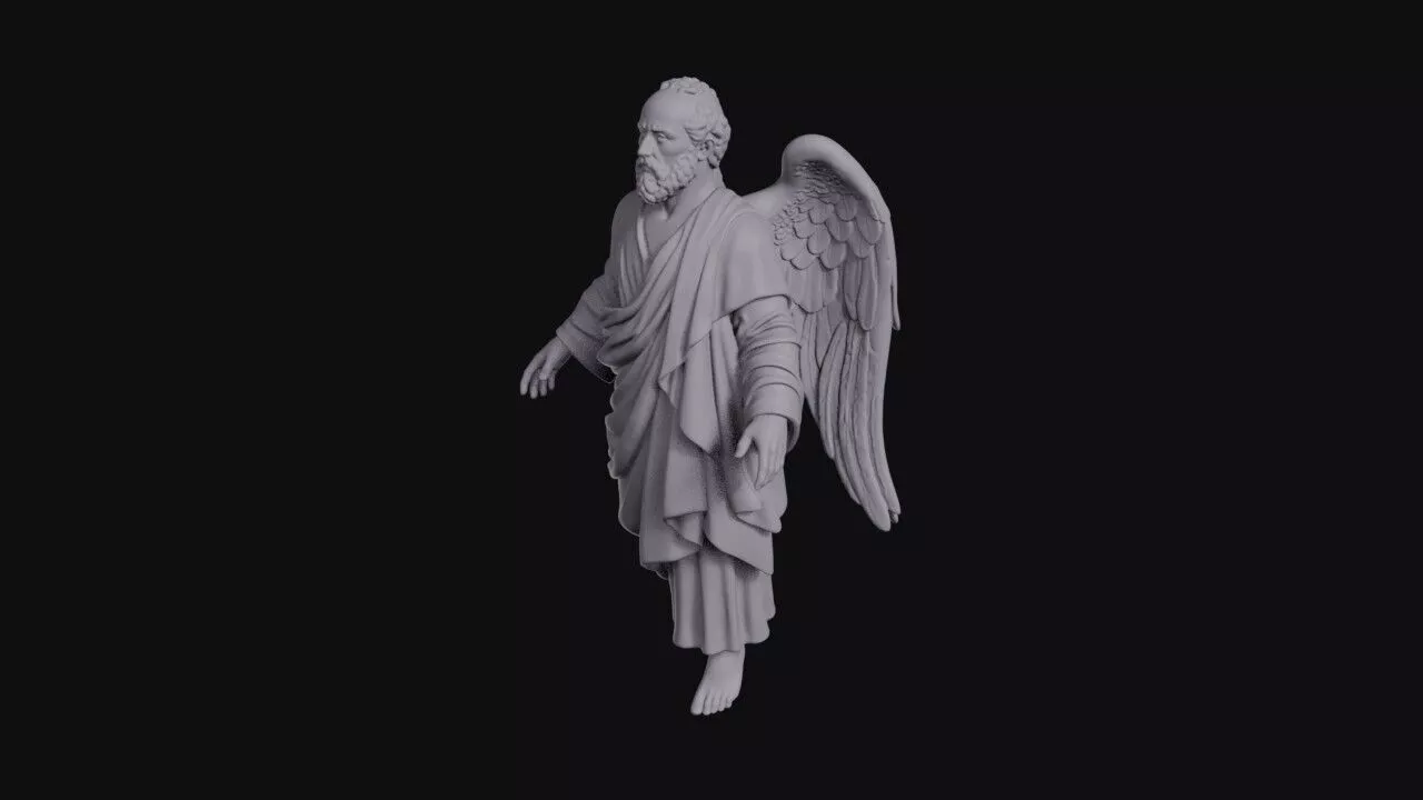 Floating Winged Elder Angel 3D print model