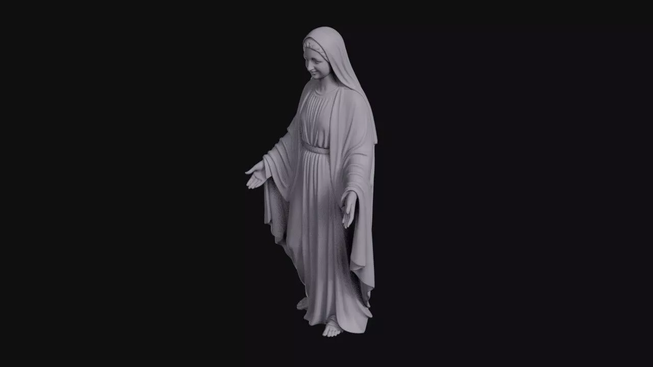 Virgin Mary With Open Welcoming Arms 3D print model