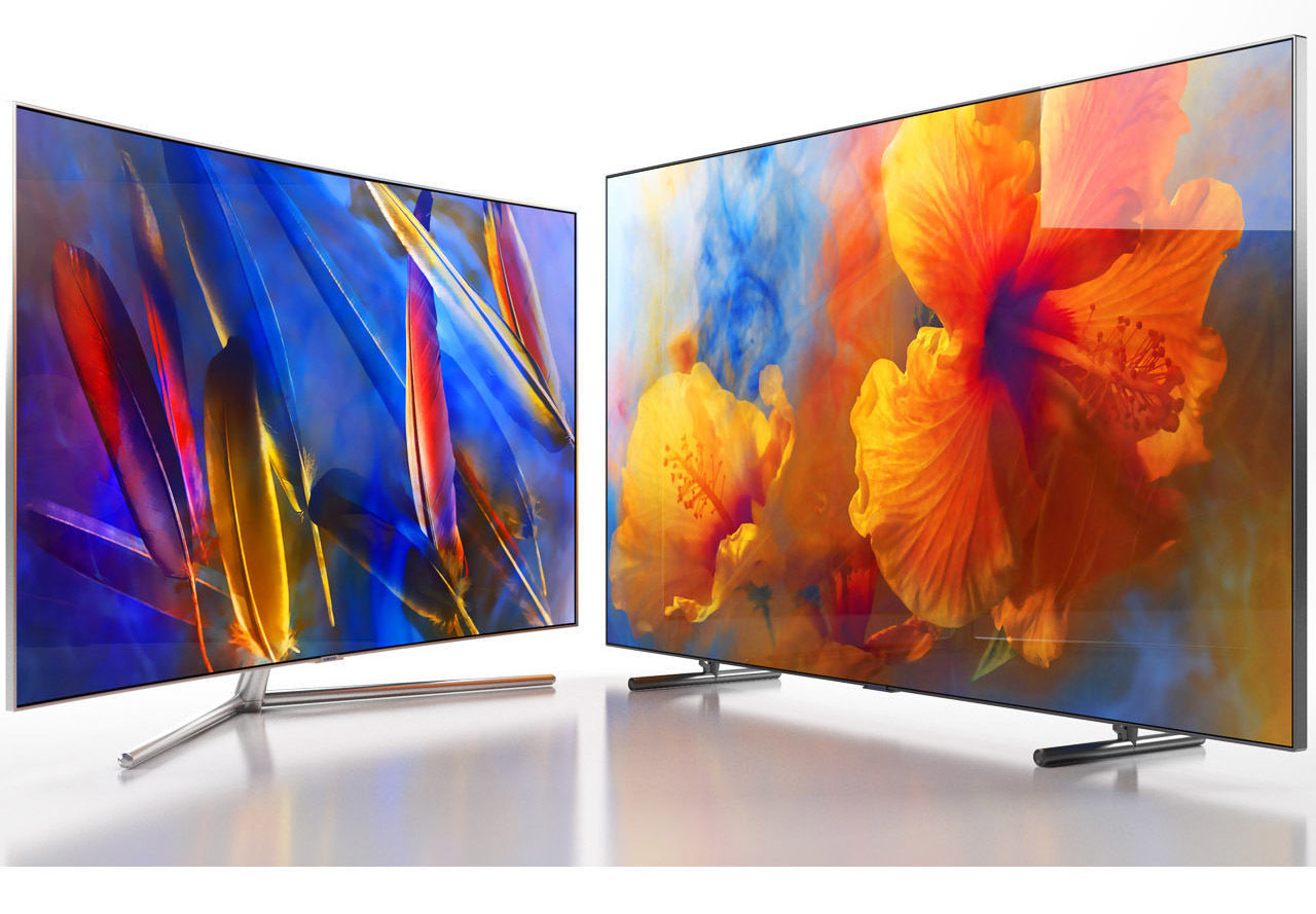 SAMSUNG QLED FLATE SMART AND CURVED SMART TV 3D model_3