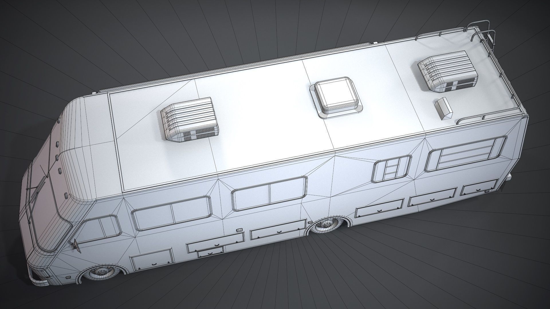 Fleetwood bounder 1986 Low-poly 3D model_10