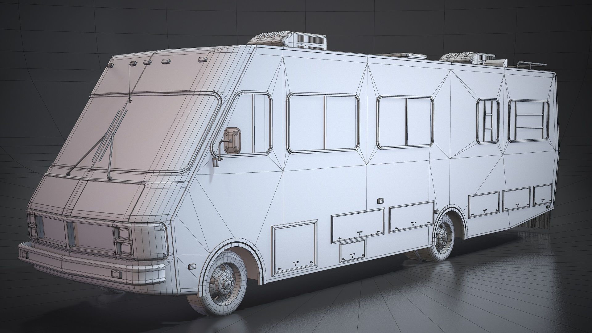 Fleetwood bounder 1986 Low-poly 3D model_8
