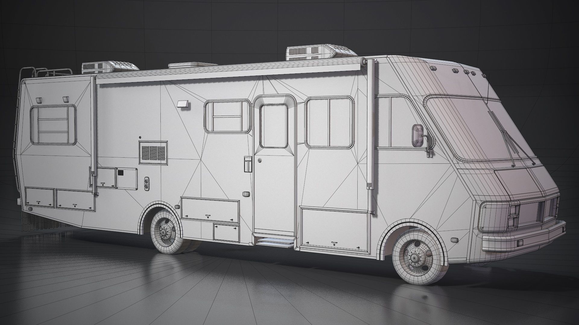 Fleetwood bounder 1986 Low-poly 3D model_12