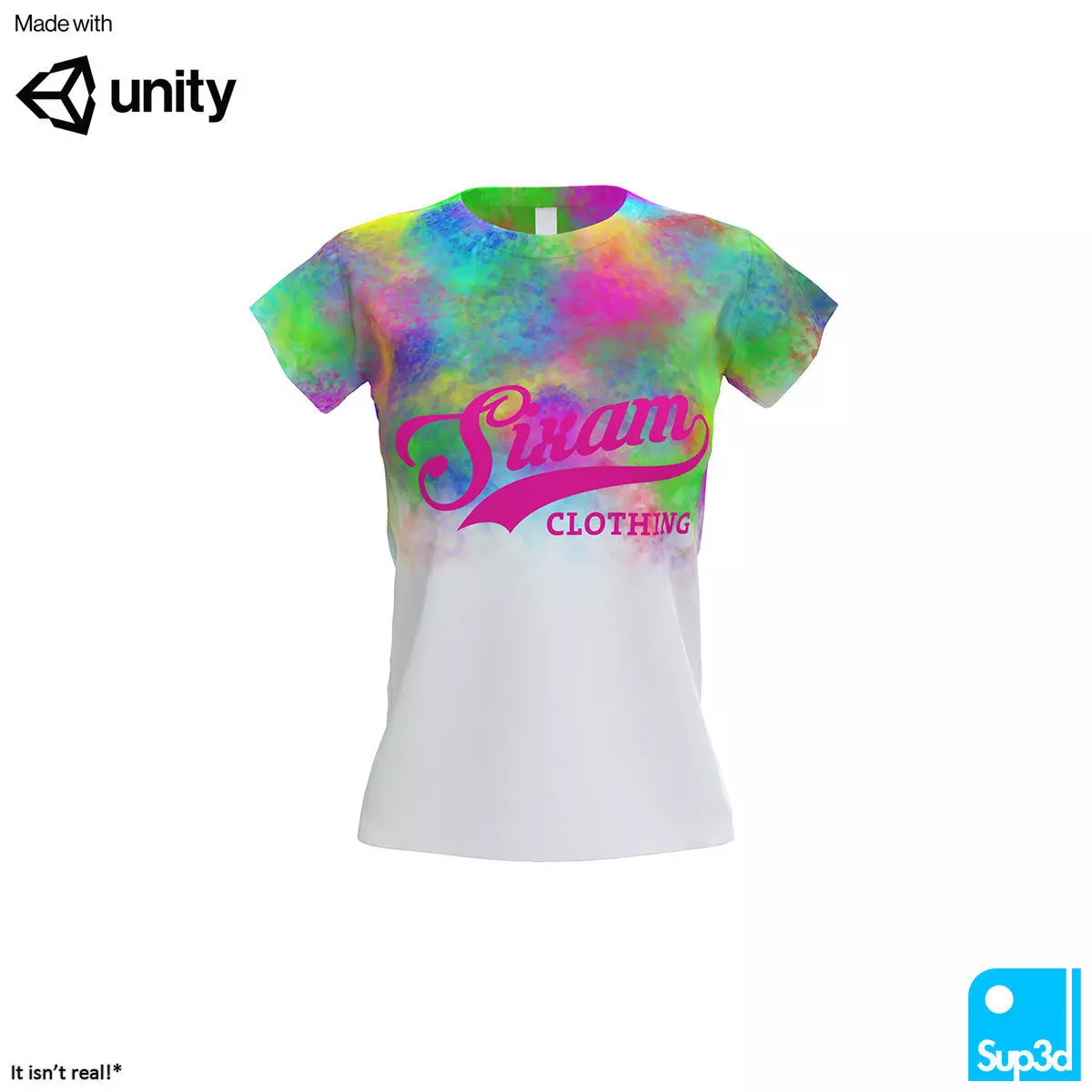 Women T-Shirt VR Low-poly 3D model