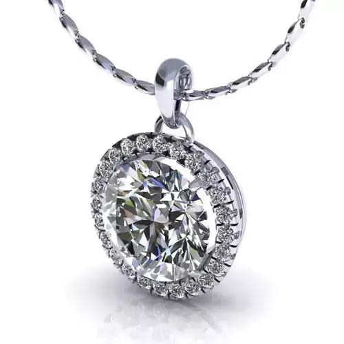 Diamond Cut Stone Pendants