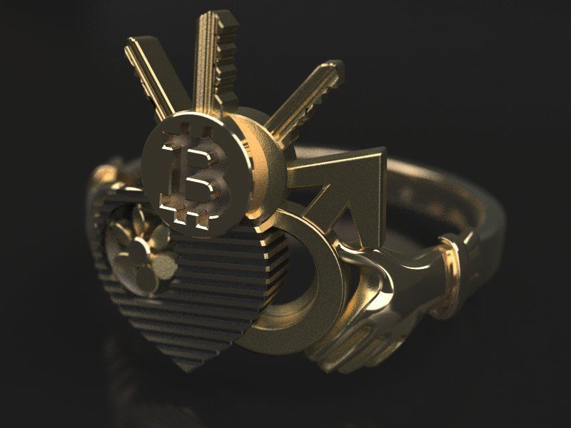 SteamPunk Claddazh engagement ring - original 3D print model_6