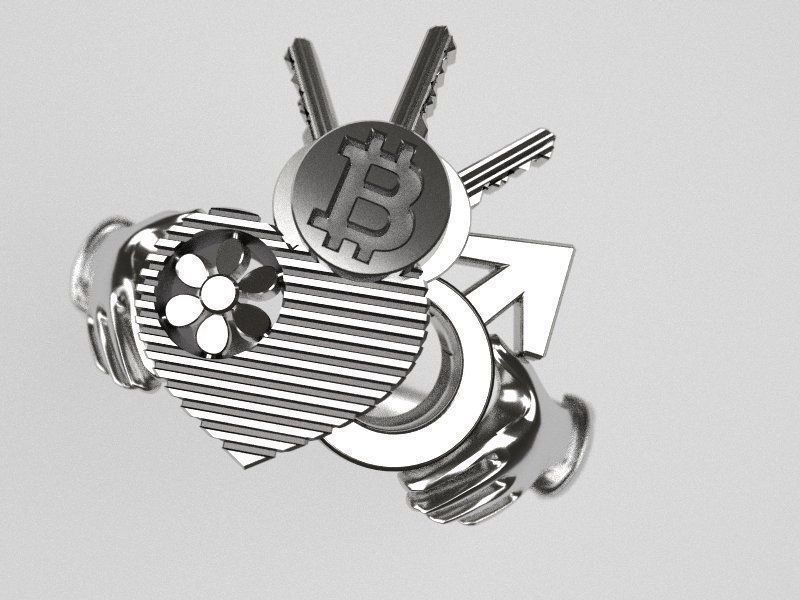 SteamPunk Claddazh engagement ring - original 3D print model_10