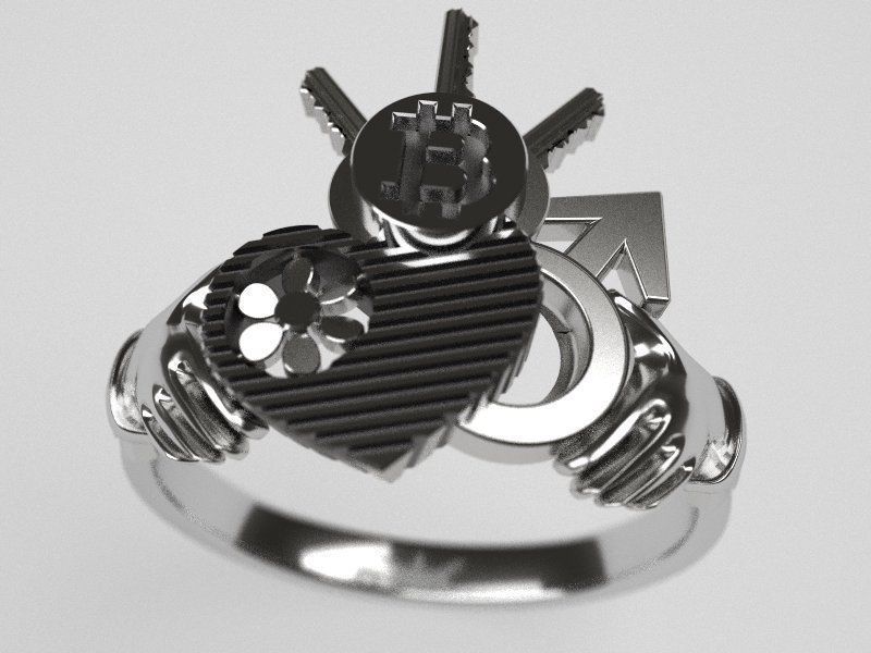 SteamPunk Claddazh engagement ring - original 3D print model_7