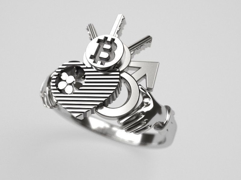 SteamPunk Claddazh engagement ring - original 3D print model_1