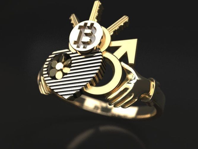 SteamPunk Claddazh engagement ring - original 3D print model