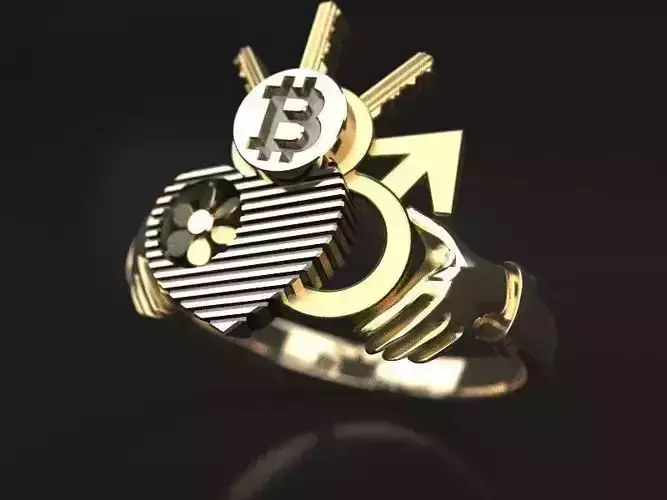 SteamPunk Claddazh engagement ring - original 3D print model