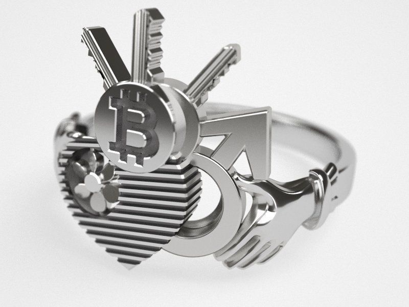 SteamPunk Claddazh engagement ring - original 3D print model_2