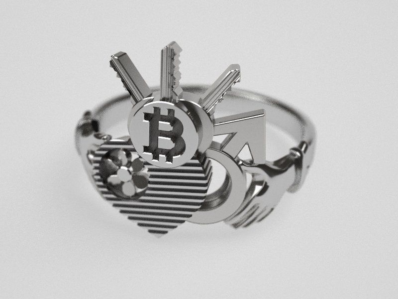 SteamPunk Claddazh engagement ring - original 3D print model_3
